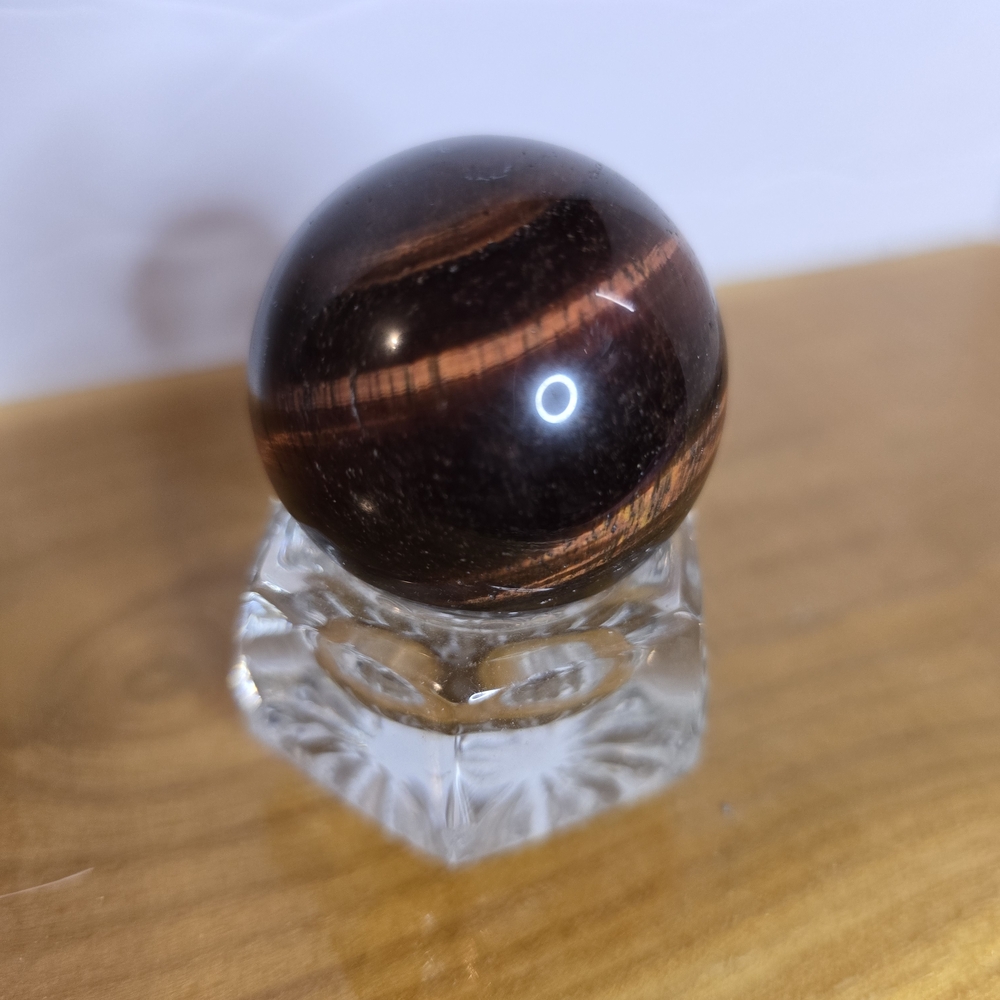 Red Tiger's Eye Crystal Sphere Polished Gemstone Ball – Stand Not Included - Picture 4 of 6